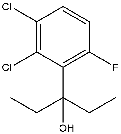 3-(2,3-dichloro-6-fluorophenyl)pentan-3-ol 结构式