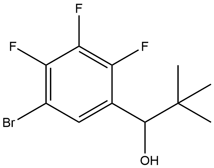 1-(5-bromo-2,3,4-trifluorophenyl)-2,2-dimethylpropan-1-ol 结构式