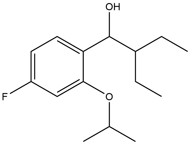 2-ethyl-1-(4-fluoro-2-isopropoxyphenyl)butan-1-ol 结构式