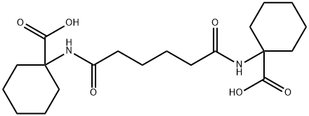1-{5-[(1-Carboxycyclohexyl)carbamoyl]-pentanamido}-cyclohexane-1-carboxylic acid Structure