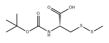 L-Alanine, N-[(1,1-dimethylethoxy)carbonyl]-3-(methyldithio)-,30044-54-3,结构式
