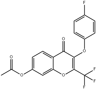 3-(4-Fluorophenoxy)-4-oxo-2-(trifluoromethyl)-4H-chromen-7-yl acetate 结构式