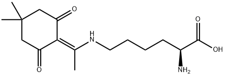 L-Lysine, N6-[1-(4,4-dimethyl-2,6-dioxocyclohexylidene)ethyl]-,300582-97-2,结构式
