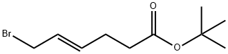 4-Hexenoic acid, 6-bromo-, 1,1-dimethylethyl ester, (4E)- Struktur