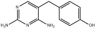 Phenol, 4-[(2,4-diamino-5-pyrimidinyl)methyl]- Struktur