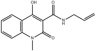 N-Allyl-4-hydroxy-1-methyl-2-oxo-1,2-dihydroquinoline-3-carboxamide Struktur