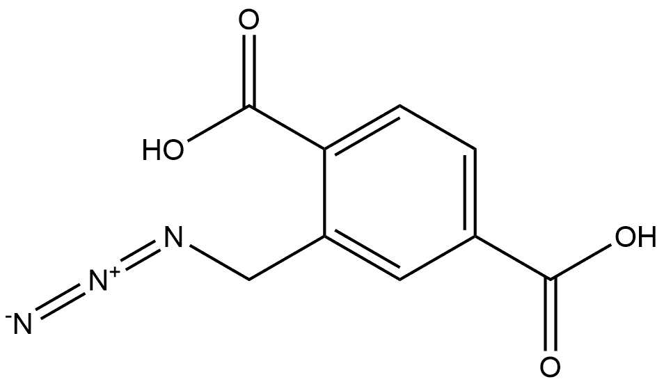 2-(叠氮甲基)对苯二甲酸, 3008239-35-5, 结构式