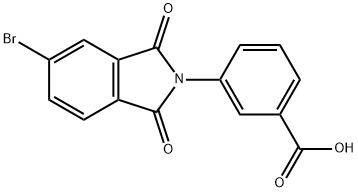 3-(5-bromo-1,3-dioxo-1,3-dihydro-2H-isoindol-2-yl)benzoic acid 结构式