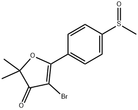 4-Bromo-2,2-dimethyl-5-(4-(methylsulfinyl)phenyl)furan-3(2h)-one 结构式