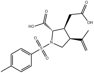 3-Pyrrolidineacetic acid, 2-carboxy-4-(1-methylethenyl)-1-[(4-methylphenyl)sulfonyl]-, (2S,3S,4S)-