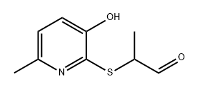 Propanal, 2-[(3-hydroxy-6-methyl-2-pyridinyl)thio]- Struktur
