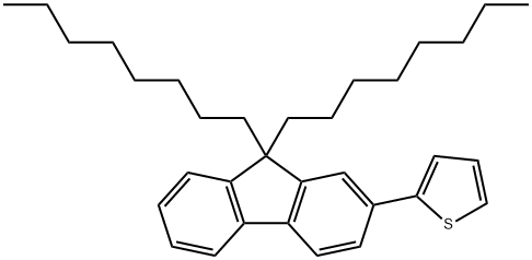 Thiophene, 2-(9,9-dioctyl-9H-fluoren-2-yl)- Structure