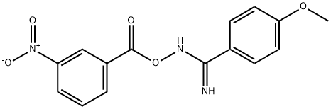 Benzenecarboximidamide, 4-methoxy-N-[(3-nitrobenzoyl)oxy]- Structure