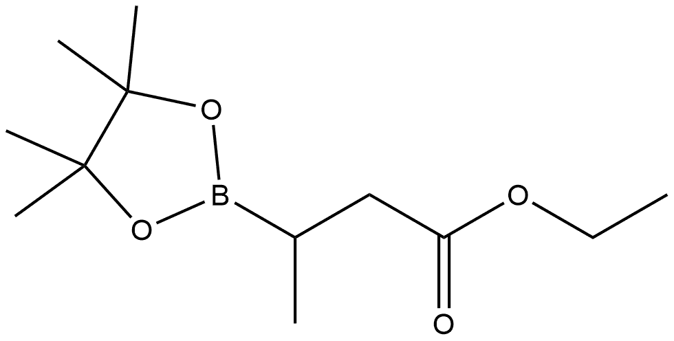 1,3,2-Dioxaborolane-2-propanoic acid, β,4,4,5,5-pentamethyl-, ethyl ester Structure