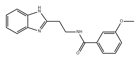 Benzamide, N-[2-(1H-benzimidazol-2-yl)ethyl]-3-methoxy- 化学構造式