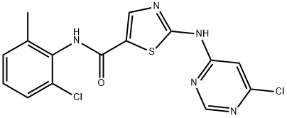 5-Thiazolecarboxamide, N-(2-chloro-6-methylphenyl)-2-[(6-chloro-4-pyrimidinyl)amino]- Struktur