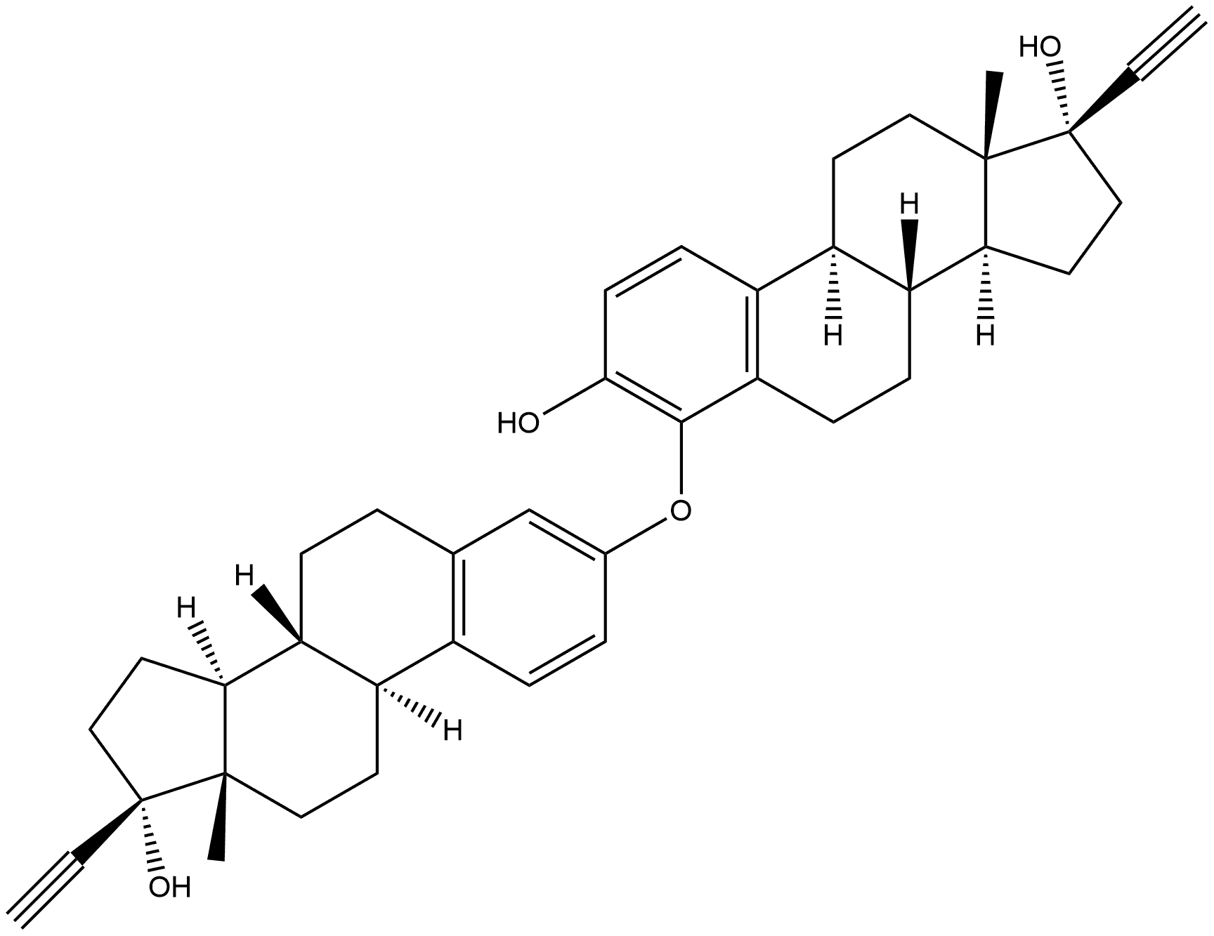 Ethinyl Estradiol Dimer Impurity 1 Structure