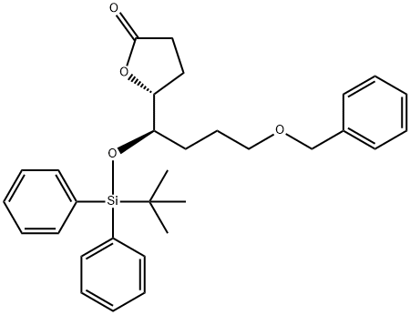 2(3H)-Furanone, 5-[(1R)-1-[[(1,1-dimethylethyl)diphenylsilyl]oxy]-4-(phenylmethoxy)butyl]dihydro-, (5R)-