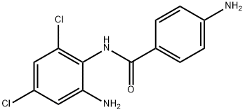 4-amino-N-(2-amino-4,6-dichlorophenyl)benzamide Struktur