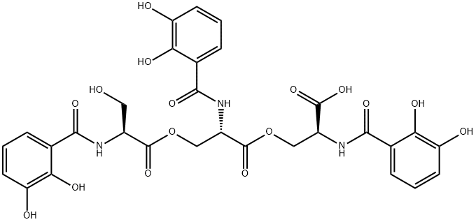L-Serine, N-(2,3-dihydroxybenzoyl)-O-[N-(2,3-dihydroxybenzoyl)-O-[N-(2,3-dihydroxybenzoyl)-L-seryl]-L-seryl]- Structure