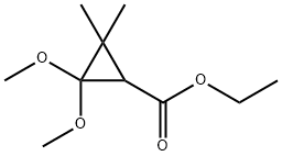 Cyclopropanecarboxylic acid, 2,2-dimethoxy-3,3-dimethyl-, ethyl ester Struktur