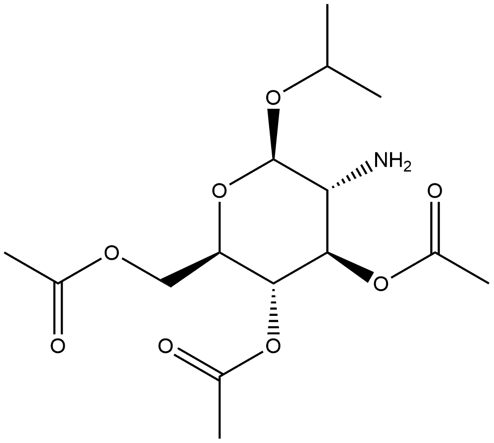 β-D-Glucopyranoside, 1-methylethyl 2-amino-2-deoxy-, 3,4,6-triacetate Struktur