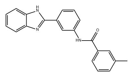 N-(3-(1H-苯并[D]咪唑-2-基)苯基)-3-甲基苯甲酰胺, 305357-89-5, 结构式