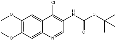 Carbamic acid, (4-chloro-6,7-dimethoxy-3-quinolinyl)-, 1,1-dimethylethyl ester (9CI) 结构式