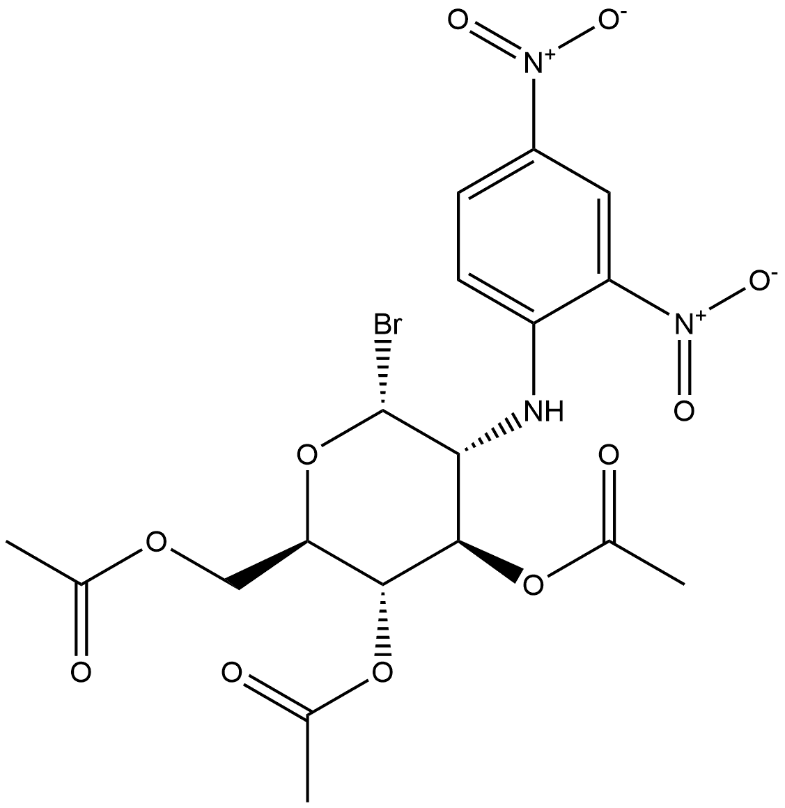 α-D-Glucopyranosyl bromide, 2-deoxy-2-[(2,4-dinitrophenyl)amino]-, 3,4,6-triacetate