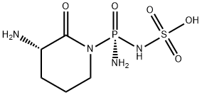 Sulfamic acid, N-[(R)-amino[(3S)-3-amino-2-oxo-1-piperidinyl]phosphinyl]- Struktur