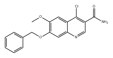 3-Quinolinecarboxamide, 4-chloro-6-methoxy-7-(phenylmethoxy)-,307353-92-0,结构式