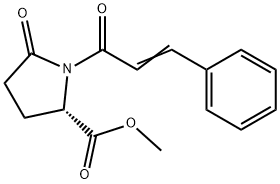 Methyl 1-cinnamoyl-5-oxopyrrolidine-2-carboxylate Structure