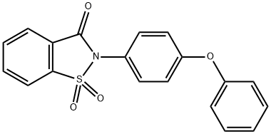 1,2-Benzisothiazol-3(2H)-one, 2-(4-phenoxyphenyl)-, 1,1-dioxide,308386-19-8,结构式