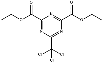 DIETHYL 6-(TRICHLOROMETHYL)-1,3,5-TRIAZINE-2,4-DICARBOXYLATE, 30863-21-9, 结构式