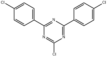 2-クロロ-4,6-ビス(4-クロロフェニル)-1,3,5-トリアジン 化学構造式