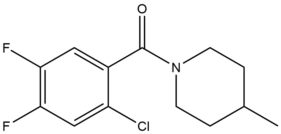 (2-Chloro-4,5-difluorophenyl)(4-methyl-1-piperidinyl)methanone Struktur