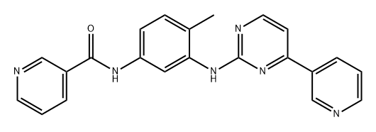 3-Pyridinecarboxamide, N-[4-methyl-3-[[4-(3-pyridinyl)-2-pyrimidinyl]amino]phenyl]- Structure