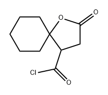 1-Oxaspiro[4.5]decane-4-carbonyl chloride, 2-oxo- Structure