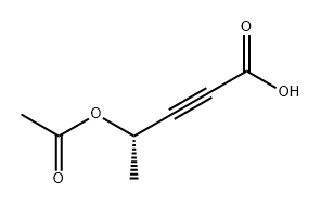 2-Pentynoic acid, 4-(acetyloxy)-, (4S)- Structure