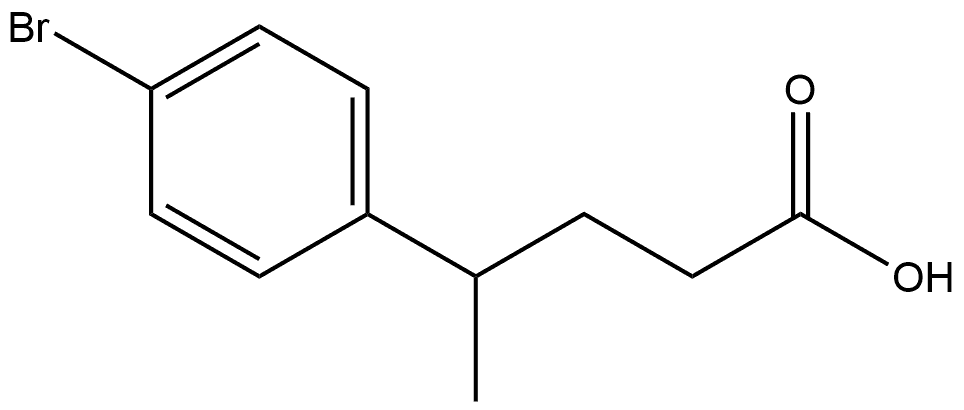4-(4-bromophenyl)pentanoic acid 化学構造式