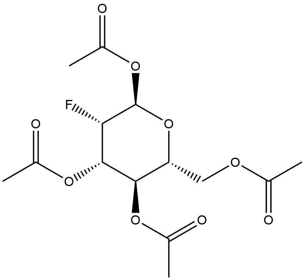 α-D-Mannopyranose, 2-deoxy-2-fluoro-, 1,3,4,6-tetraacetate Structure