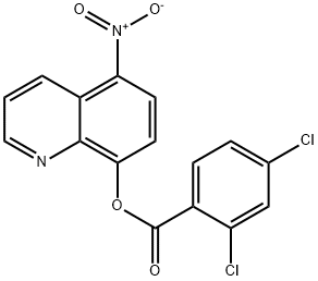 Benzoic acid, 2,4-dichloro-, 5-nitro-8-quinolinyl ester Struktur