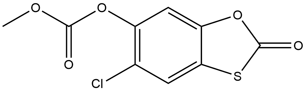 5-Chloro-2-oxo-1,3-benzoxathiol-6-yl methyl carbonate 结构式