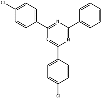 1,3,5-Triazine, 2,4-bis(4-chlorophenyl)-6-phenyl- Structure