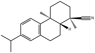 (1R)-1,2,3,4,4a,9,10,10aα-オクタヒドロ-1,4aβ-ジメチル-7-イソプロピル-1α-フェナントレンカルボニトリル 化学構造式