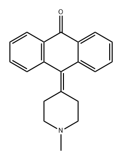 9(10H)-Anthracenone, 10-(1-methyl-4-piperidinylidene)- 化学構造式