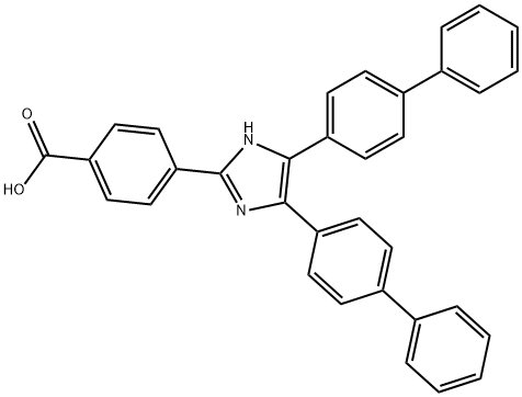 Benzoic acid, 4-[4,5-bis([1,1'-biphenyl]-4-yl)-1H-imidazol-2-yl]-,312320-13-1,结构式