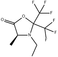 5-Oxazolidinone, 3-ethyl-4-methyl-2,2-bis(trifluoromethyl)-, (4S)- Struktur