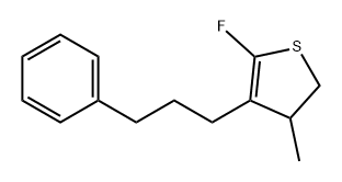 Thiophene, 5-fluoro-2,3-dihydro-3-methyl-4-(3-phenylpropyl)- Structure