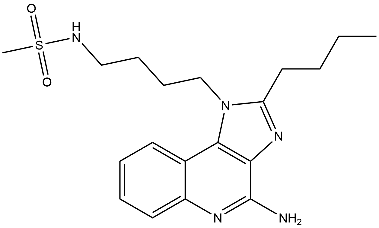 N-[4-(4-amino-2-butylimidazo[5,4-c]quinolin-1-yl)butyl]methanesulfonamide Structure